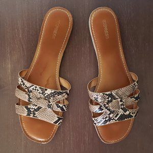 Express Snakeskin Bedford Sandals